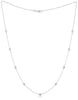 ESTATE .70CT DIAMOND 14KT WHITE GOLD 3D CLASSIC ROUND BY THE YARD LOVE NECKLACE