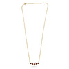 1.60T DIAMOND & AAA RUBY 14K YELLOW GOLD 3D 9 STONE BAR ADJUSTABLE LOVE NECKLACE