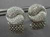 /ESTATE LARGE 1.40CT DIAMOND 14KT WHITE GOLD 3D INFINITY LOVE KNOT MESH EARRINGS