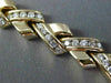 ESTATE WIDE 5CT DIAMOND 14KT YELLOW GOLD 3D CRISS CROSS V SHAPE TENNIS BRACELET