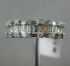 ESTATE 1.52CT ROUND & BAGUETTE DIAMOND 18KT WHITE GOLD 3D MULTI ROW WEDDING RING