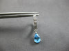 1.09CT DIAMOND & AAA BLUE TOPAZ 14KT WHITE GOLD 3D PEAR SHAPE & ROUND EARRINGS