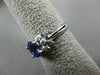 ESTATE .87CT DIAMOND & AAA TANZANITE 14KT WHITE GOLD BUTTERFLY FUN RING #11092