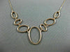 ESTATE LARGE .90CT ROUND DIAMOND 14KT ROSE GOLD 3D MULTI OPEN OVAL FUN NECKLACE