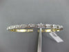 ESTATE WIDE .59CT DIAMOND 14KT 2 TONE GOLD FLEXIBLE SQUARE FUN BANGLE BRACELET