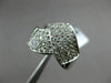 ESTATE WIDE .18CT ROUND DIAMOND 14KT WHITE GOLD 3D CRISS CROSS LOVE KNOT RING