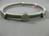 ESTATE .60CT DIAMOND 14KT WHITE GOLD 3D CIRCULAR MESH FLEXIBLE BANGLE BRACELET