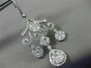ESTATE LARGE 4.90CT DIAMOND 14KT WHITE GOLD 3D FLEUR DE LIS CHANDELIER EARRINGS