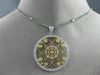 ESTATE 1.36CT DIAMOND 14KT 2 TONE GOLD 3D FILIGREE BY THE YARD CIRCULAR PENDANT