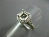 ESTATE .50CT DIAMOND 14KT WHITE GOLD HALO SETTING SEMI MOUNT ENGAGEMENT RING 435