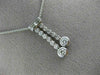 ESTATE .60CT DIAMOND 18KT WHITE GOLD 3D BEZEL JOURNEY SOLITARE FLOATING PENDANT