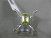 ESTATE LARGE .73CT DIAMOND & AAA YELLOW SAPPHIRE 14K WHITE GOLD 3D HALO FUN RING