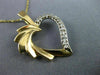 ESTATE .15CT DIAMOND 14KT WHITE & YELLOW GOLD CLASSIC OPEN HEART PENDANT #20162