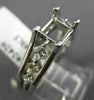 ESTATE .60CT DIAMOND 14KT WHITE GOLD 3D SQUARE SEMI MOUNT ENGAGEMENT RING #2420