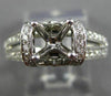 ESTATE .50CT ROUND DIAMOND 14KT WHITE GOLD 3D 4 PRONG SEMI MOUNT ENGAGEMENT RING