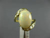 ESTATE LARGE 6.20CT CZ & AAA OPAL 14KT YELLOW GOLD 3D OVAL CRISS CROSS RING