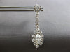 LARGE 2.04CT DIAMOND 14KT WHITE GOLD 3D ROUND & MARQUISE FLORAL EARRINGS #28135