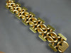 ANTIQUE LARGE & LONG 18K WHITE & ROSE GOLD 3D CLASSIC WOVEN LINK BRACELET #20618