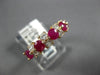 ESTATE 1.75CT DIAMOND & AAA RUBY 14KT ROSE GOLD 3D 5mm CLASSIC ANNIVERSARY RING