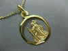 ESTATE 14KT YELLOW GOLD 3D HANDCRAFTED SAINT CHRISTOPHER FLOATING PENDANT #2008