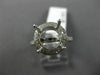 ESTATE LARGE .65CT DIAMOND 14KT WHITE GOLD ROUND HALO SEMI MOUNT ENGAGMENT RING