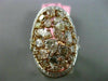 ESTATE EXTRA LARGE 3.78CT FANCY MULTI COLOR DIAMOND 18KT GOLD OVAL INFINITY RING