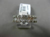 ESTATE 1.52CT ROUND & BAGUETTE DIAMOND 18KT WHITE GOLD 3D MULTI ROW WEDDING RING