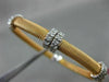 ESTATE .60CT DIAMOND 14KT WHITE & ROSE GOLD MESH FLEXIBLE BANGLE BRACELET