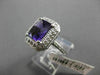 ESTATE LARGE 4.96CTW DIAMOND & AAA AMETHYST 14KT WHITE GOLD 3D HALO FUN RING
