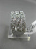 ESTATE WIDE 1.21CT DIAMOND 14KT WHITE GOLD 3 ROW FILIGREE MILGRAIN WEDDING RING