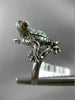 ESTATE LARGE .76CT DIAMOND AAA RUBY 18KT BLACK GOLD HANDCRAFTED HAPPY FROG RING
