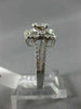 ESTATE LARGE .80CT DIAMOND 18KT WHITE GOLD INVISIBLE SQUARE FLOWER LOVE FUN RING
