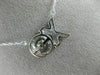 ESTATE .15CT DIAMOND 14K WHITE GOLD 3D DANCING DIAMOND XO FLOATING LOVE NECKLACE