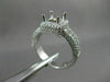 ESTATE WIDE 1.67CT DIAMOND 14KT WHITE GOLD HALO SEMI MOUNT ENGAGEMENT RING #2874