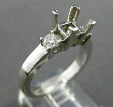 ESTATE .50CT DIAMOND 14KT WHITE GOLD SQUARE SEMI MOUNT ENGAGEMENT RING #1275