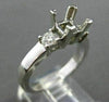 ESTATE .50CT DIAMOND 14KT WHITE GOLD SQUARE SEMI MOUNT ENGAGEMENT RING #1275