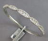 1.25CT DIAMOND 18KT WHITE GOLD ROUND INFINITY SEMI ETERNITY CUFF BANGLE BRACELET