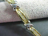 ESTATE 1.10CT DIAMOND 14KT WHITE & YELLOW GOLD "X" DESIGN LOVE BRACELET #15597