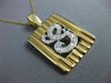 ESTATE .30CT DIAMOND 14KT WHITE & YELLOW GOLD "G" INITIAL SHIELD PENDANT #17157