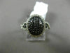 ESTATE WIDE 1.25CT WHITE & BLACK DIAMOND 14KT WHITE GOLD HALO INFINITY LOVE RING