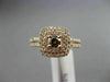 EFFY WIDE 1.0CT WHITE & CHOCOLATE FANCY DIAMOND 14KT ROSE GOLD HALO PROMISE RING