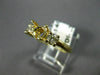 ESTATE .37CT DIAMOND 14KT YELLOW GOLD 3 STONE SEMI MOUNT ENGAGEMENT RING #22422
