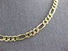 ESTATE 14KT YELLOW GOLD 3D SOLID 5MM ITALIAN FIGARO 18 INCH MENS NECKLACE #27459