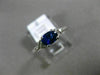 ESTATE .71CT DIAMOND & AAA OVAL SAPPHIRE 14KT WHITE GOLD FRIENDSHIP PROMISE RING