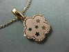 ESTATE 14KT ROSE GOLD HANDCRAFTED 5 CLOVER FLOWER STAR FLOATING PENDANT #23793