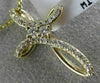ESTATE .20CT DIAMOND 14KT YELLOW GOLD 3D CLASSIC INFINITY CROSS FLOATING PENDANT