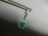 2.30CT DIAMOND & AAA EMERALD 14K WHITE GOLD ROUND & EMERALD CUT HANGING EARRINGS