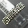 ESTATE WIDE 1.0CT DIAMOND 14KT WHITE GOLD 3D THREE ROW ETERNITY ANNIVERSARY RING