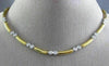 ESTATE 1.40CT DIAMOND 18KT WHITE & YELLOW GOLD ETOILE BEZEL BY THE YARD NECKLACE