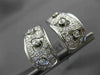 ESTATE WIDE .41CT DIAMOND 18KT WHITE GOLD 3D MULTI HEART ETOILE CLIP ON EARRINGS